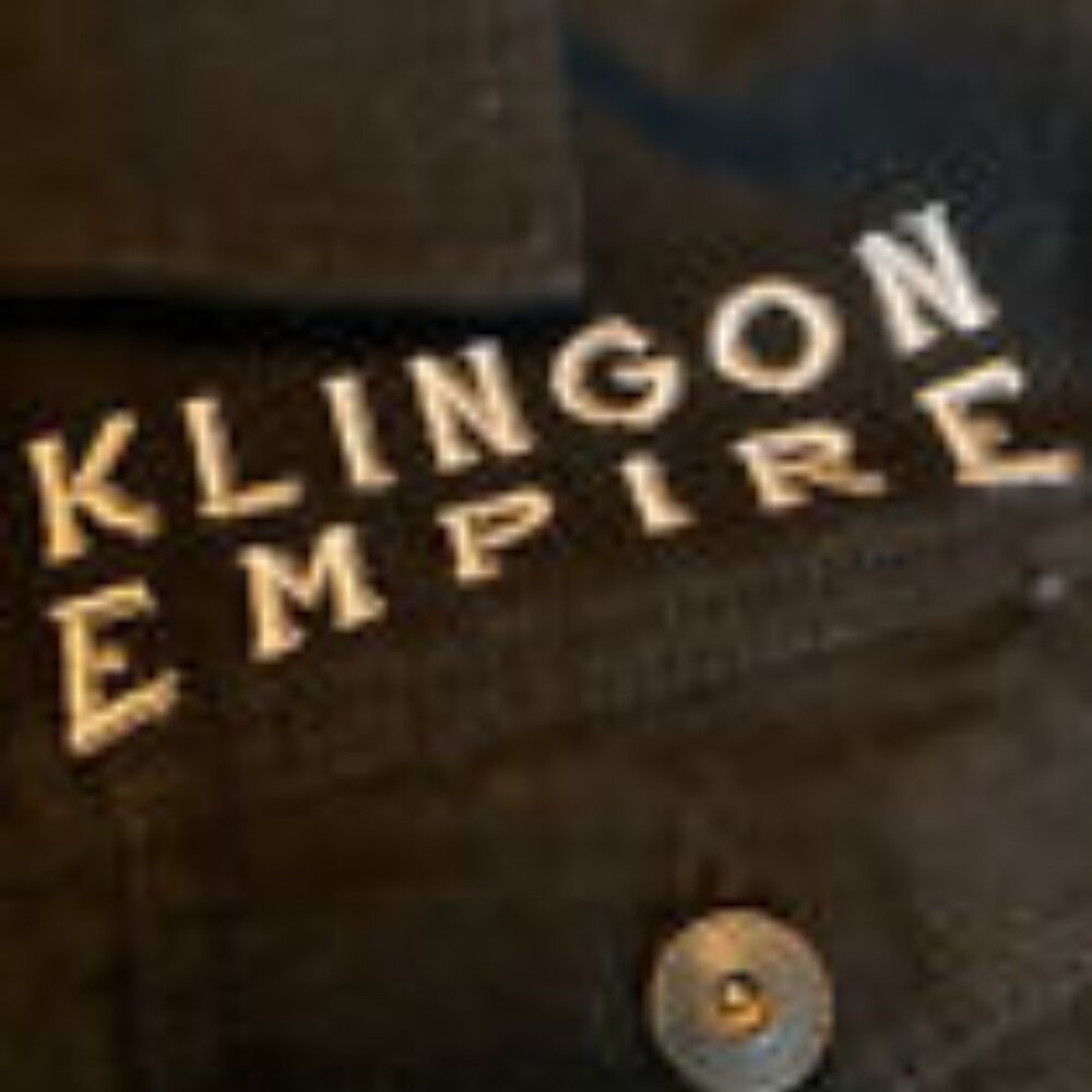 NWOT Star Trek Klingon Empire black denim jacket Size S - Picture 5 of 7